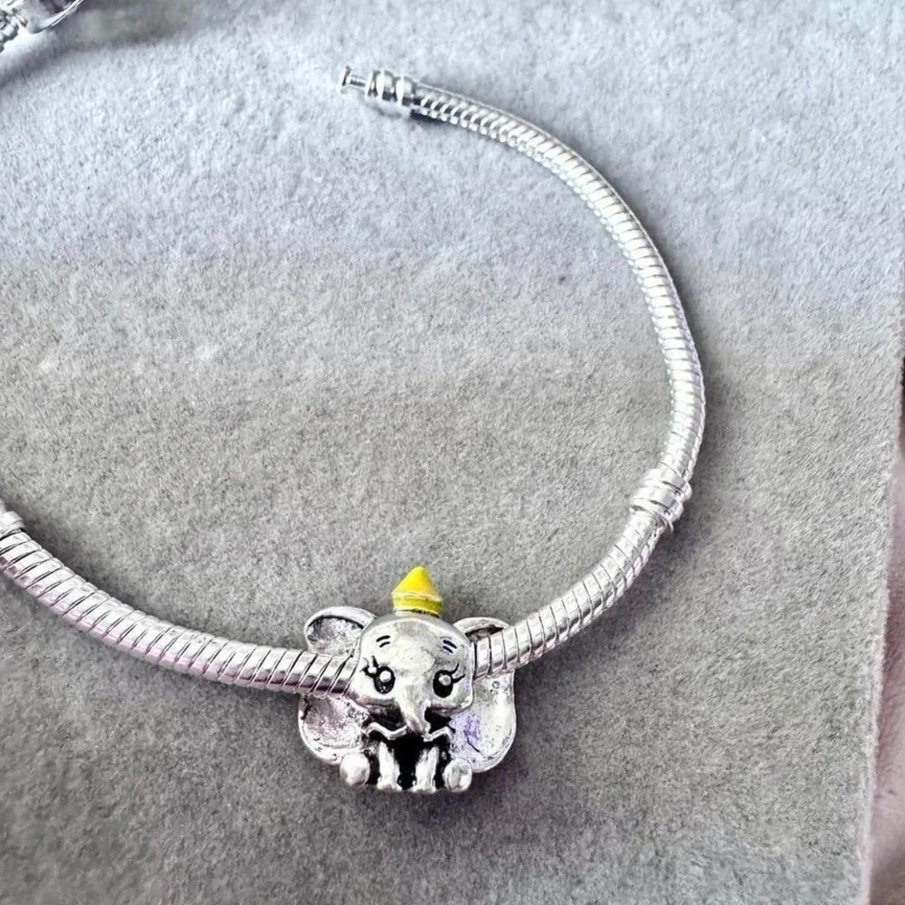 Silver Dumbo Elephant Bead Charm fits PANDORA - Picture 6 of 8
